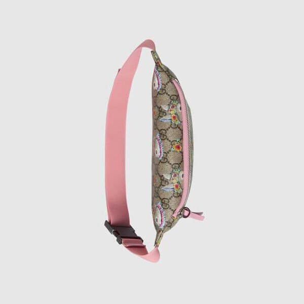 グッチ×ヒグチユウコ★キャンバスうさぎベルトバッグ偽物ベージュ 50209522FCN 8298